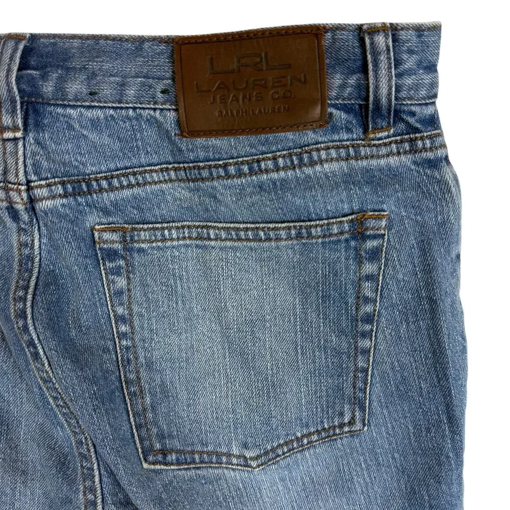 Lauren Ralph Lauren Capri Jean Women 8 Petite Blue Denim Stretch Classic Midcalf - Picture 3 of 12